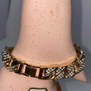 Bracelet Wristband Rhinestone‎ Male Alloy Bangle  Wrist Jewelry